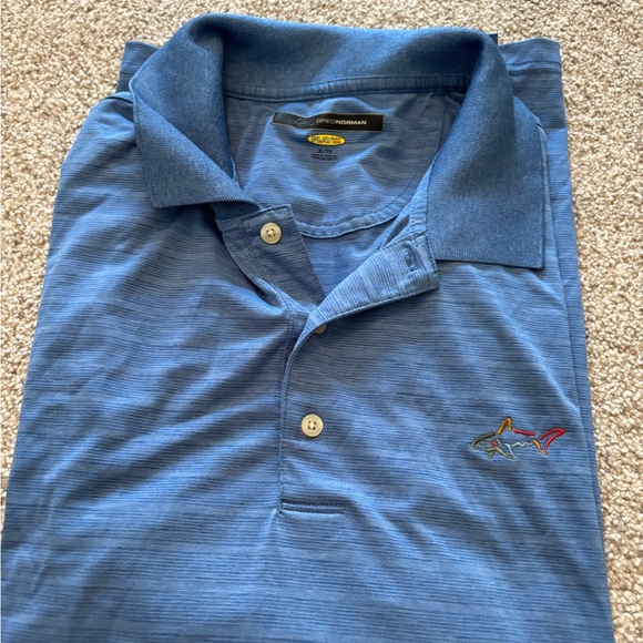Greg Norman Collection Other - Greg Norman Collection Men's Blue Polo Shirt with Embroidered Shark
